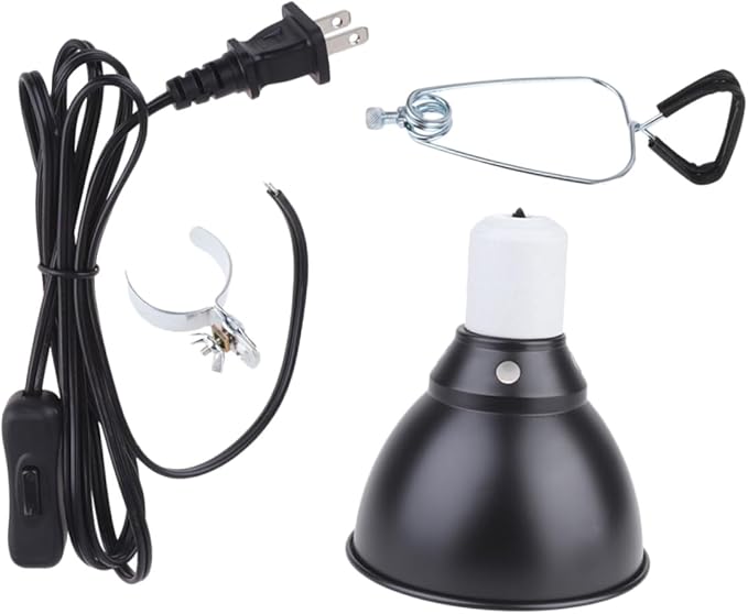 110v Reptile Lamp Fixture Dome Cover Shade for Turtle and Lizard Tanks High-Temperature Easy Installation Compatible Bulbs