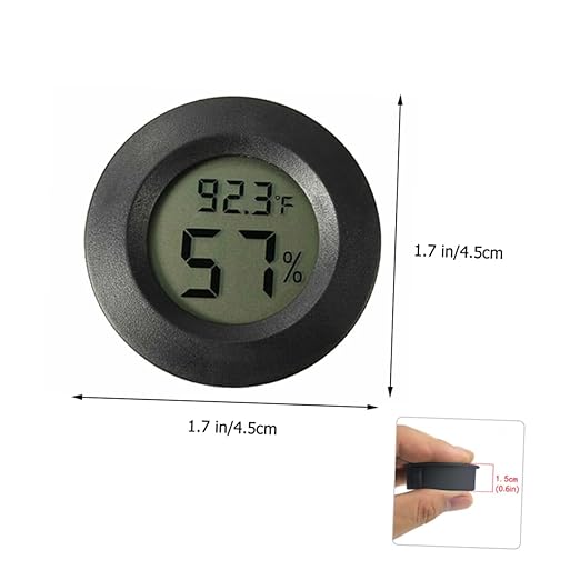 Outanaya 7Pcs Mini Digital Humidity Gauge Monitor for Reptile Terrarium and Greenhouse Accurate and Humidity Measurement Compact Durable Design