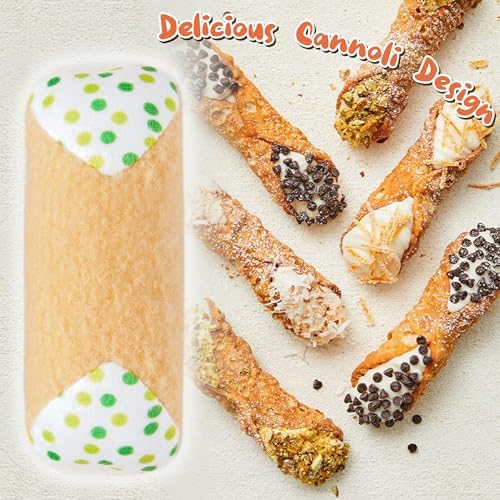 MALLMALL6 Catnip Toys for Cat - 5Pcs Cannoli Crinkle Paper Sound Catmint Toy Gift for Indoor Kitten, Teething Chew Kick Interactive Kitty Supplies, Soft Italian Dessert Pet Present for Kitten Lover - Image 6