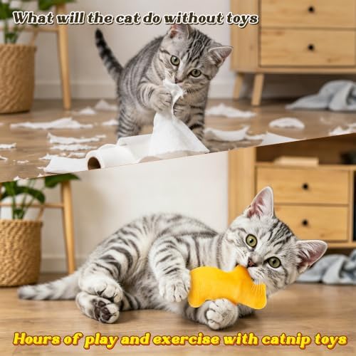 8Pcs Dino Nuggets Catnip Toys for Cat, Interactive Catmint Cat Toy Gift - Image 5