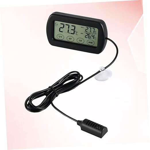 VICASKY Reptile Tank Thermometer Digital Humidity Monitor Freezer Alarm Egg Incubation Safe