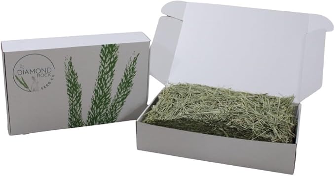 Diamond Rock Feed Timothy Hay 2nd Cutting Hay, Ideal for Rabbits, Guinea Pigs, Chinchillas, Mice, Rats and Hamsters, High Fat and Protein Content - 5 pounds