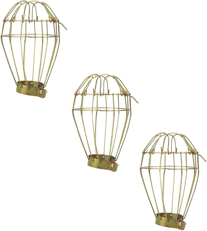 Kisangel 3pcs Heat Lamp Mesh Cover Reptile Scalding Lampshade Pet Heating Lamp Protector Cage Odor-Resistant