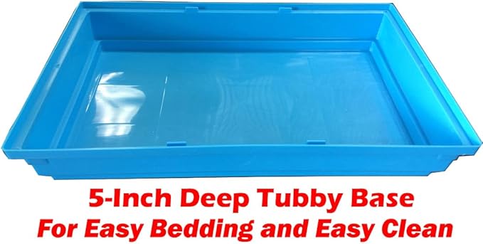 Extra Large High Tower Multi-Tiers Easy Setup Hamster Palace Gerbil Habitat Mouse House Mice Critters Home Cage with Complete Set of Accessories Expandable and Customizable Deep Tubby Base