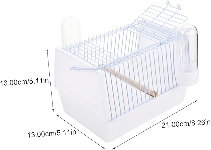 Mikikit Extra Large Portable Birdcage Parrot Carrier Travel Cage Handle Bird Travel Cage for Outdoor Use