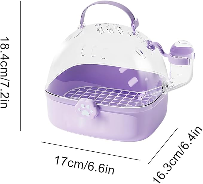 Bird Carrier Cage with Water Bottle, Portable Parrot Travel Carrier Cage for Parrots, Hamster, Guinea Pig, Lovebird, Budgies, Small Animal, 17x16x18 cm