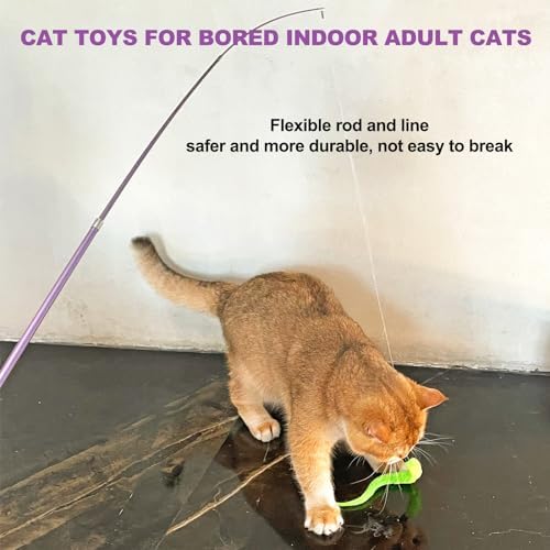 Cat Toys 11Pcs Interactive Cat Wand Worm Refills for Indoor Cats - Image 5
