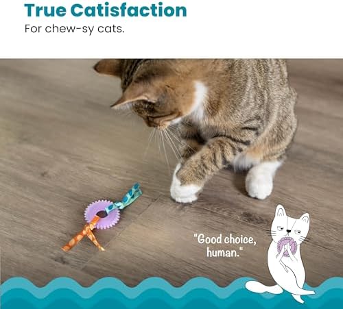 Catstages Kitty Chew Wheel, Dental Cat Toy with Catnip Oil, Teeth Cleaning, Healthy Chewing, Boredom Relief, Kicking & Batting for Kittens and Adult Cats, Purple (Pack of 2) - Image 2