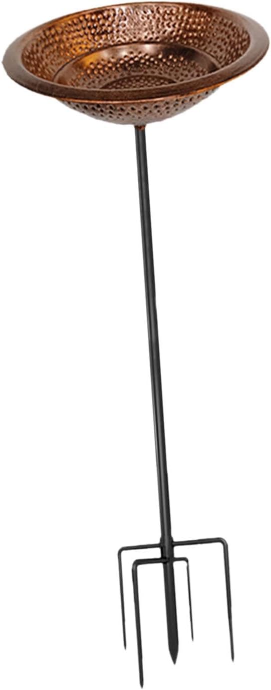 Bird Birdbath Iron Decorative Easy Installation Birdfeeder Outdoor Bird Feeder for Balcony Yard Lawn