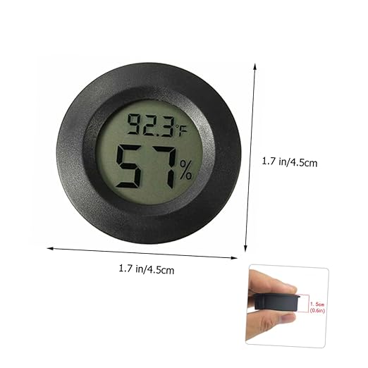 Totority 7pcs Mini Digital Thermohygrometer Reptile Tank Humidor Indoor/Outdoor Temperature Humidity Gauge