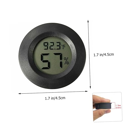 7pcs Mini Digital Thermometer Hygrometer for Reptiles Humidity for Terrariums Greenhouses and Poultry Portable and Accurate Humidity Gauge