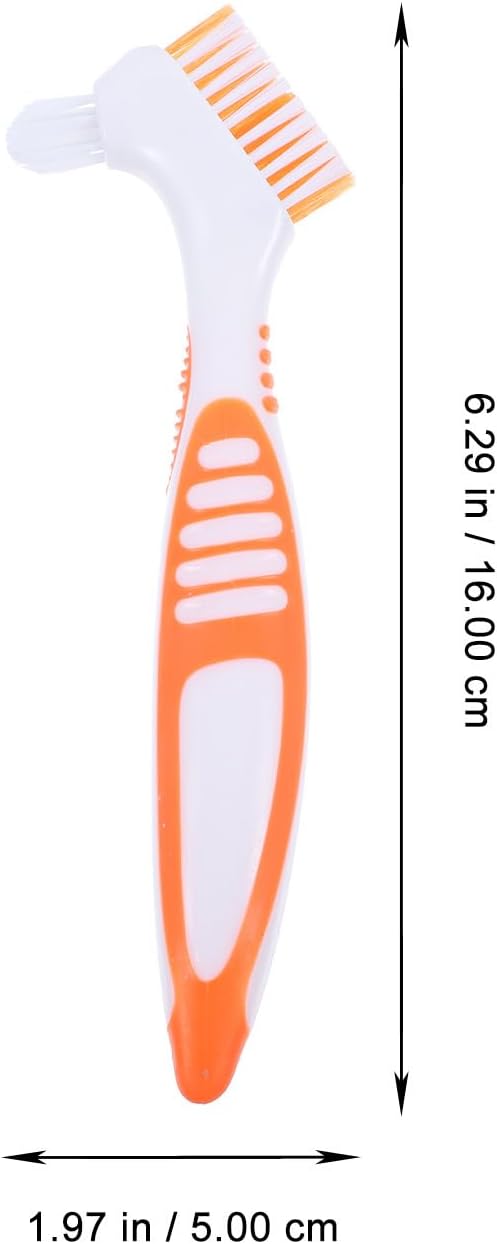 PRETYZOOM Turtle Shell Cleaning Brush for Aquatic Tortoise, Small Portable Mud Dirt Remover Brush, Orange Multi-Functional Turtle Care Tool for Reptile Health Maintenance