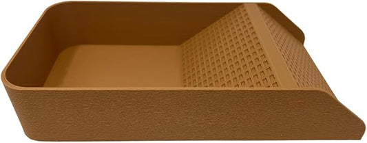 Chatelet Hermit Crab, Lizard, Turtle, Amphibian XL Watering Pool | Platform Pool Accessory with Access Ramp for Pet Habitats | 9.75" x 5" | Made in USA (X-Large) (Salt Only, Tan)