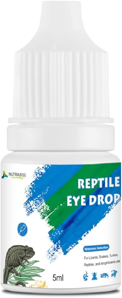 Reptile Eye Drops | Gentle Eye Cleanser for Bearded Dragons, Turtles, Snakes & Lizards | Non-Irritating Daily Eye Care Solution for Reptiles & Amphibians,5 ml