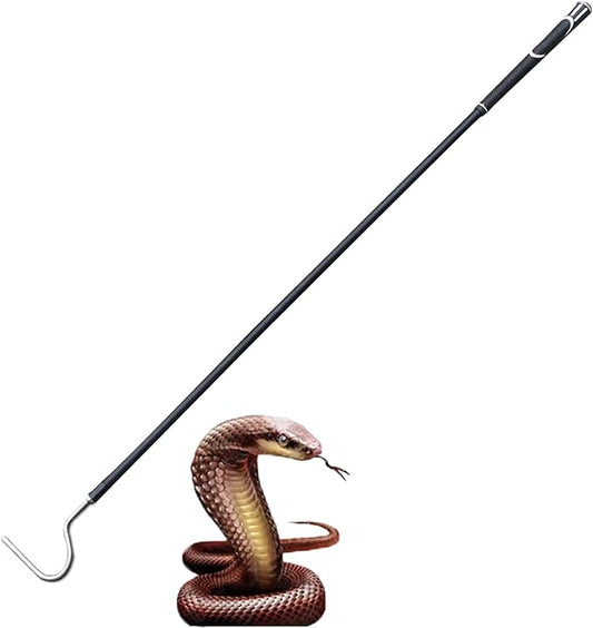 High-Carbon Snake Hook Reptile Stick Tongs Grabber Pick-up Handling Tools for Catching Controlling or Moving Snakes, 49in