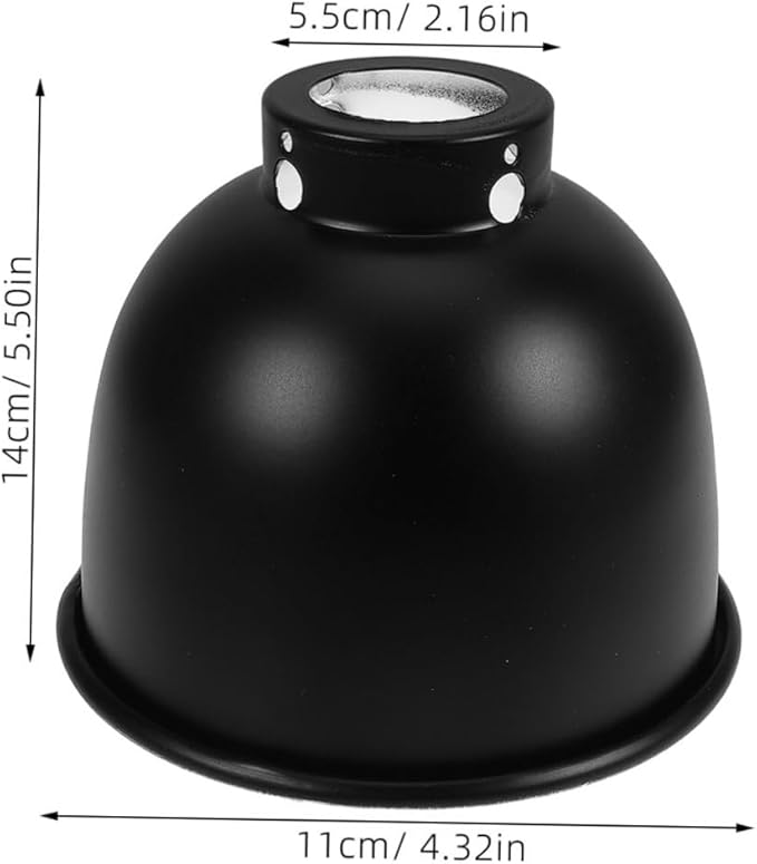 BESPORTBLE Durable Metal Reflective Shade for Basking Bulbs Efficient Heat Focus for Terrarium Easy Installation and Long Term Performance