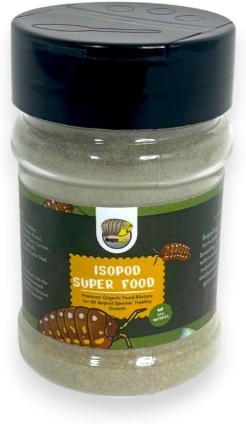 Super Food Blend Premium Nutrient-Rich Isopod Food with Natural Protein and Calcium 5 Oz Shaker