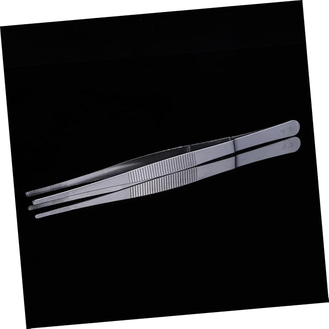Straight Tweezers for Reptiles Stainless Steel Feeding Nippers Multi-purpose Cleaning Tool