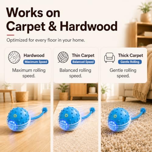Interactive Rolling Cat Ball, Motion Activated Automatic Cat Toy - Image 3