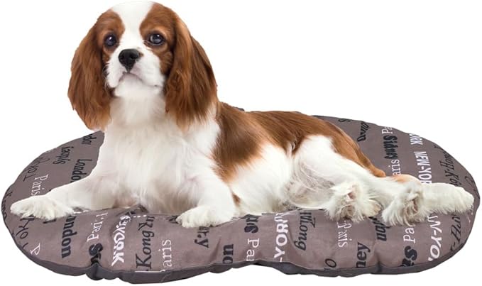 Ferplast Cat Bed, Dog Bed Medium Washable Pet Mat Cushion in Cotton with Soft Padding, 65 x 42 cm. Brown