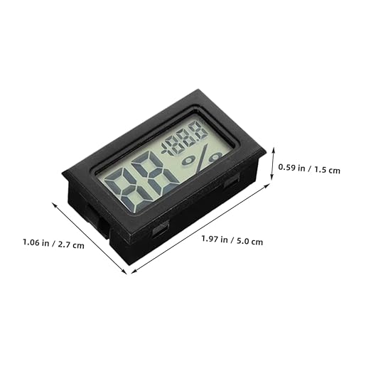 4Pcs Mini Digital Humidity and Temperature LCD Display Indoor Hygrometer for Reptile Terrarium Greenhouse Closet and Fridge Accurate Readings and Low Power Consumption