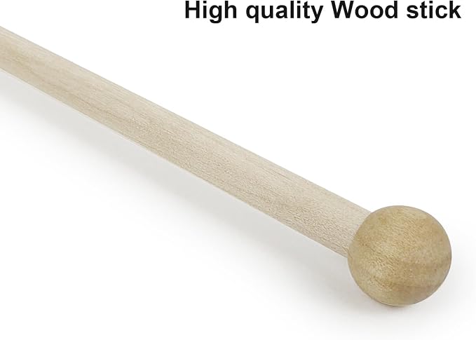 TTcat Natural Wooden Cat Wand Toy with Catnip Plush Mushroom, Thick Unbreakable Rope Interactive Cat Teaser Stick with Bell, Indoor Kitten Boredom Relief Hunting Play Toy for Cats. - Image 3