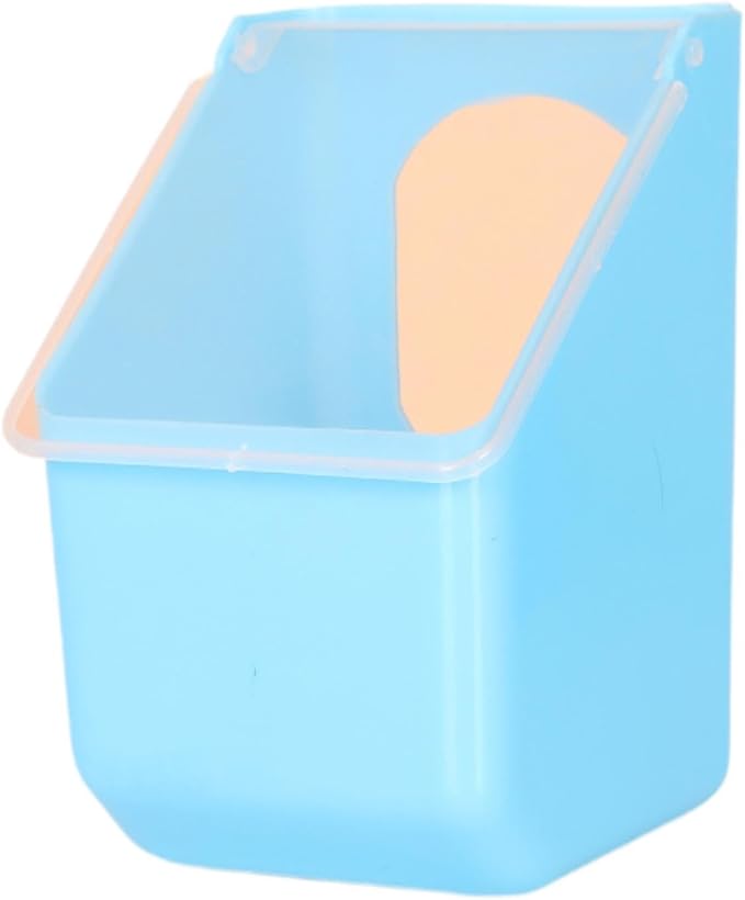 Pigeon Feeder, Food Storage Case, Single Hole Hanging Box, Dove Bird Feeding Case for Parrots Canaries Chickens Pigeons, Blue