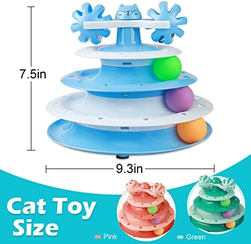 UPSKY Cat Toy Roller 4-Level Turntable with Colorful Balls and Bell Ball - Image 2