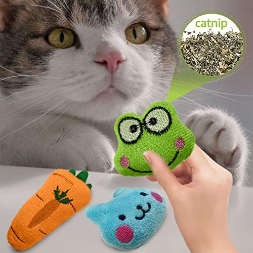 12 Pack Catnip Toys for Cats, Silvervine Sticks, Catnip Balls, Cat Nip Mice, Kicker Toys, Silver Vine Organic Chew Toys, Kitten Teething Toy,Interactive Enrichment (Green) - Image 6