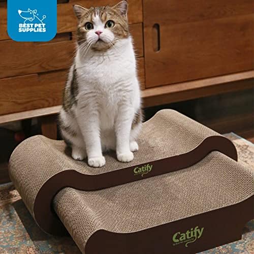 Best Pet Supplies Catify Corrugated Cardboard Cat Scratcher - Lounger I - Image 6