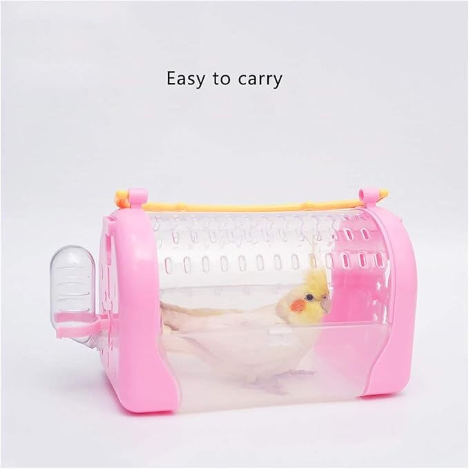 Lightweight Bird Carrier Travel Cage with Food Cup, Panoramic Design for Parakeets and Small Birds – Portable Bird Cage for Vet or Travel