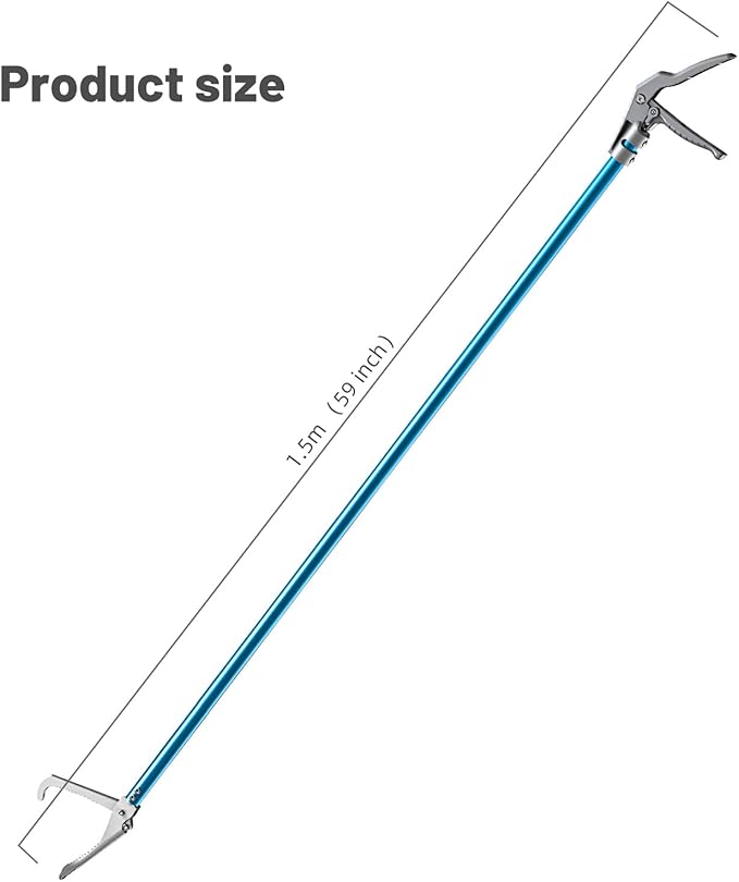 G2 60-inch Professional All-Aluminum Alloy Snake Tong Reptile Grabber Rattle Snake Catcher Wide Jaw Handling Tool with Lock(60inch)