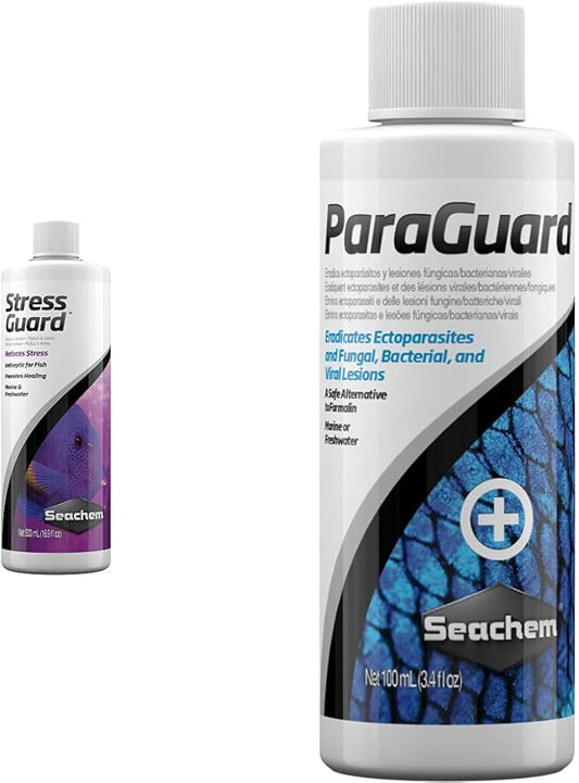 Seachem StressGuard Slime Coat Protection ParaGuard for External Infections (500ml + 100ml)
