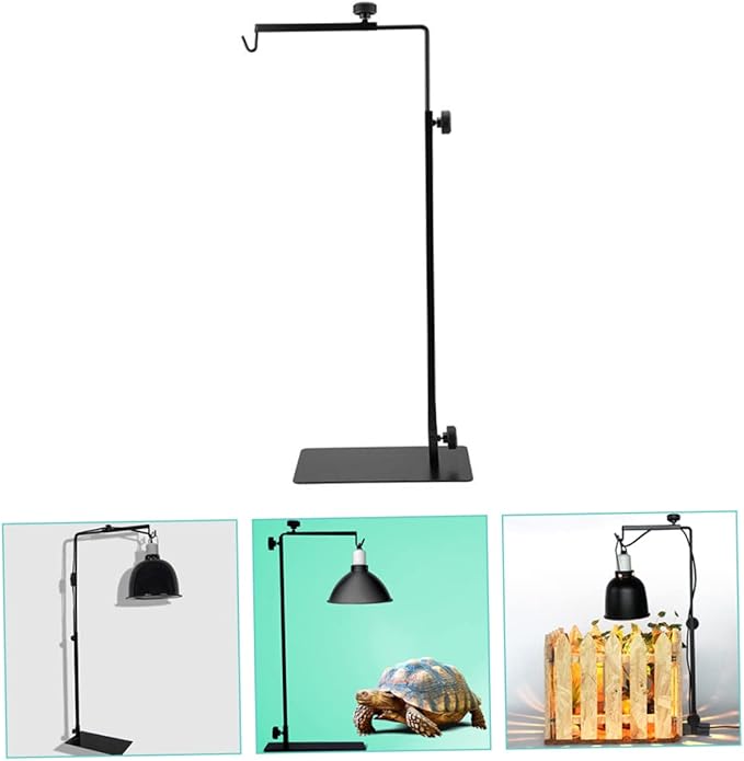 Adjustable Metal Lamp Stand for Reptiles Durable and Odor Lightweight Design with Efficient Heat Dissipation for Basking Light Setup