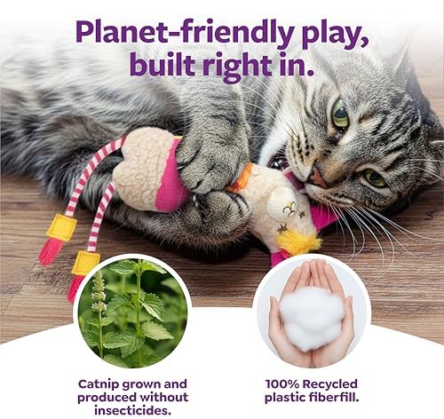 SmartyKat Leggy Llama Catnip Crinkly Plush Kicker Cat Toy, Soft Floppy Body for Wrestling & Bunny Kicks for Cats & Kittens - Image 5