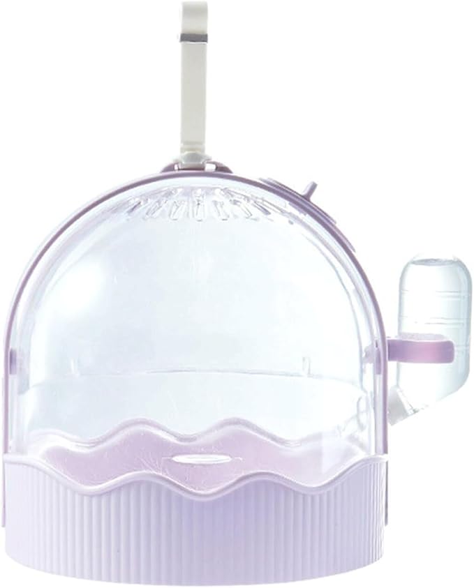 Bird Cage Small Bird Aviary Parrot Cage Flight Birdcag Bird Carrier Travel Cage Parakeet Cage with Water Bottle Shoulder Bag Cage(Purple,Normal)