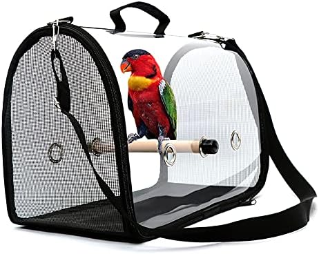 Universal Birdcage Bird Carrier Convenient Bird Travel Bag Portable Pet Bird Transparent Lightweight Travel Birdcage Covers for Outdoor Travel Parrot Cage Outdoor Bird Aviary (Color : A)
