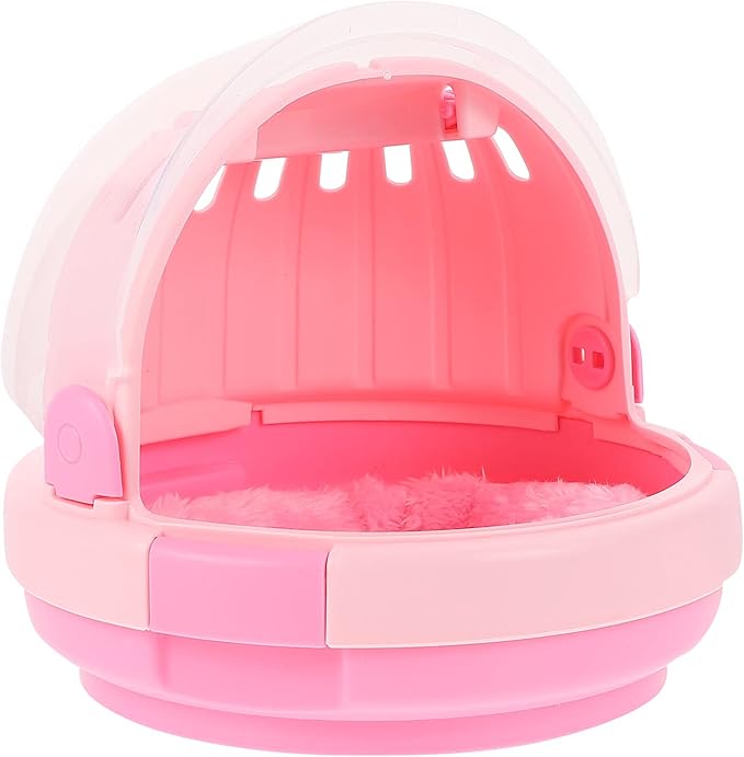 Bird Travel Carrier Cage Parrot Carrier Portable Cage Pink Bird Nest Safe and Warm Nest