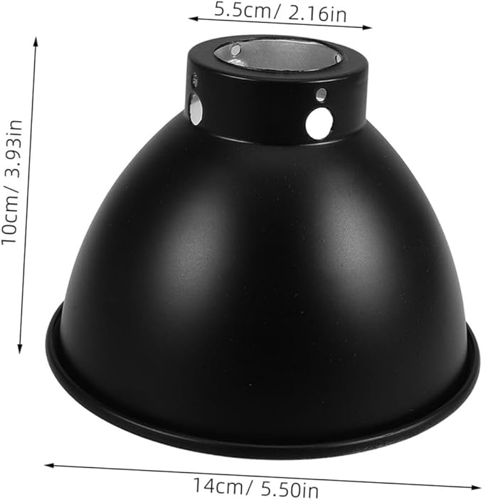 SUPVOX Reflective Light Shade for Terrariums Metal Heat Lamp Cap Sturdy Construction Multibulb Compatibility Easy Assembly for Reptile Habitat Lighting