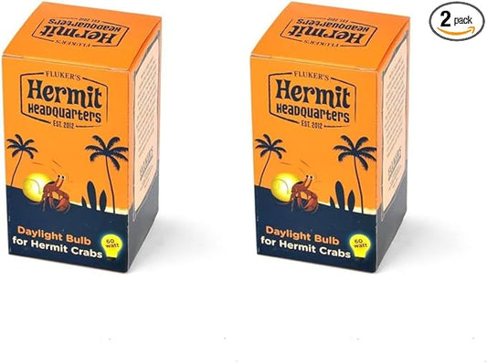 Fluker's Daylight Habitat Light Bulb for Hermit Crabs, 60,Watt (Pack of 2)
