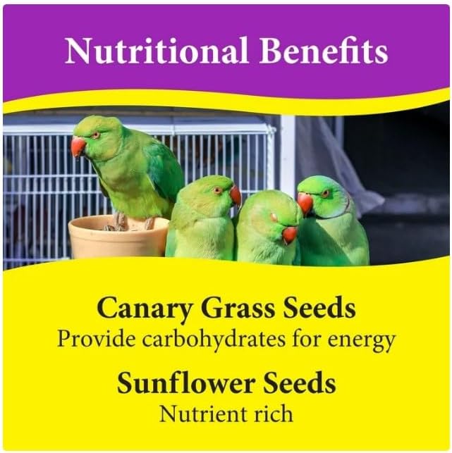 3~D Pet Products Premium Cockatiel Mix Bird Food Seeds, with Probiotics ~ 9 Lb Bag ~ 1 Pack.