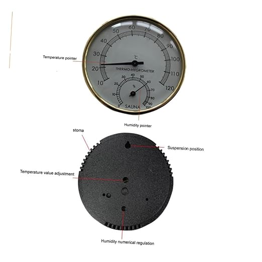 VICASKY High Precision Hygrothermograph for Sauna Analog Humidity Temperature with Dial for Indoor Use and Terrariums Durable Design for Lasting