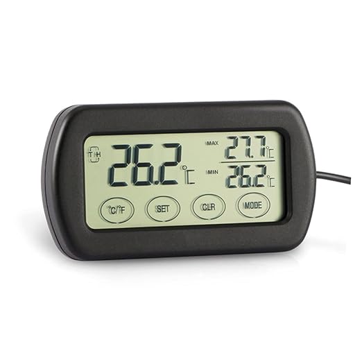 VICASKY Reptile Tank Thermometer Digital Humidity Monitor Freezer Alarm Egg Incubation Safe