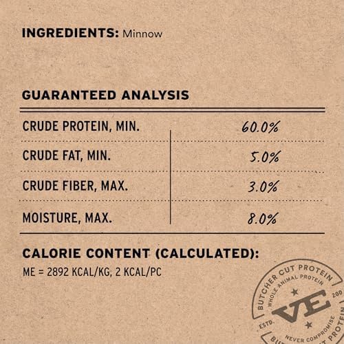 Vital Essentials Freeze Dried Minnows Cat Treats | Single Ingredient | Premium Quality | Grain Free, Healthy Treats for Cats, 1 oz Bag (Pack of 6) - Image 3