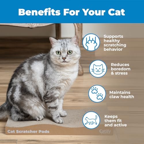 Best Pet Supplies Catify Cat Scratcher Pads - Wave, 2-Pack - Image 5