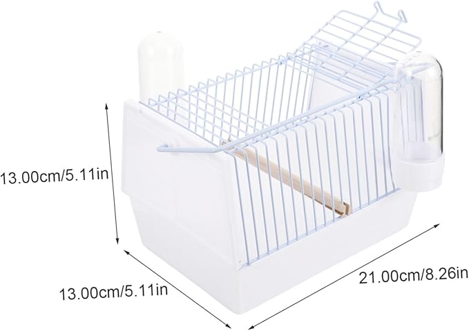 Sosoport 1set Portable Bird Cage for Parrots Comfortable Travel Carrier for Birds for Hiking Shopping Camping Made of