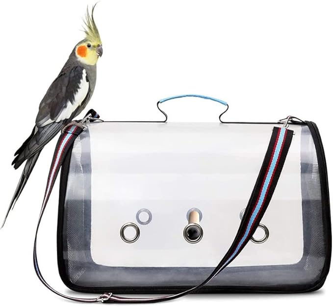Universal Birdcage Bird Carrier Convenient Bird Travel Bag Portable Pet Bird Transparent Lightweight Travel Birdcage Covers for Outdoor Travel Parrot Cage Outdoor Bird Aviary (Color : B)