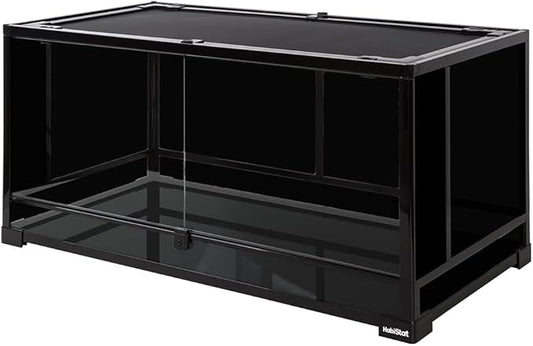 Habistat Glass Terrarium for Reptiles 36"x18"x18" – Stackable Reptile Enclosure for Inverts & Amphibians with Lock & Waterproof Base, Ideal Terrarium Tank for Chameleons, Geckos and Bioactive Setups