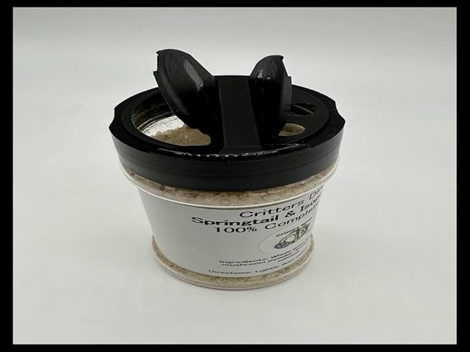 Critters Direct Live Springtails, (16 oz Breeding Culture + Food), for Amphibian/Reptile/Invertebrate Bioactive Habitats
