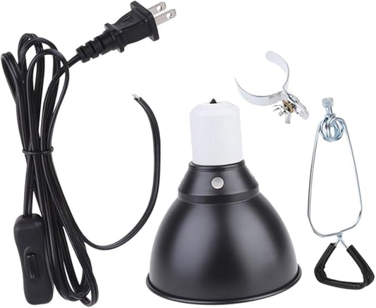 GALPADA 110v Reptile Lamp Cover Dome Fixture Pet Heating Lampshade for Turtles Lizards and Snakes High-Strength Us to Use